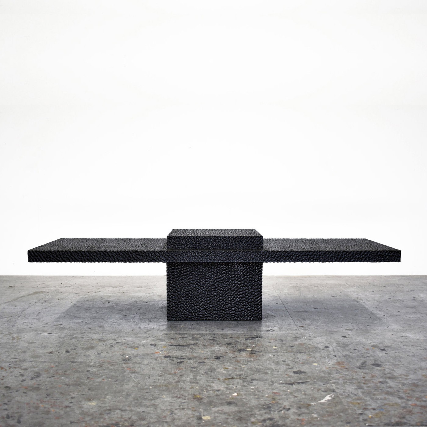 T1 Table in carved, blackened maple by John Eric Byers for RUNE, New York.