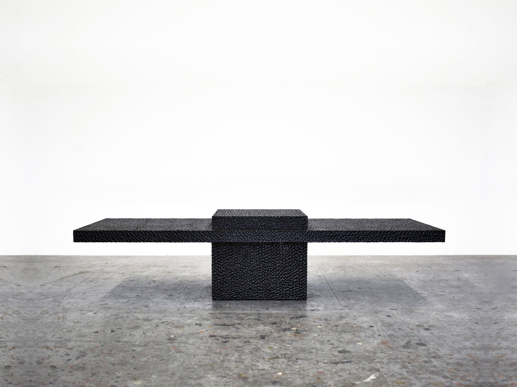 T1 Table in carved, blackened maple by John Eric Byers for RUNE, New York.