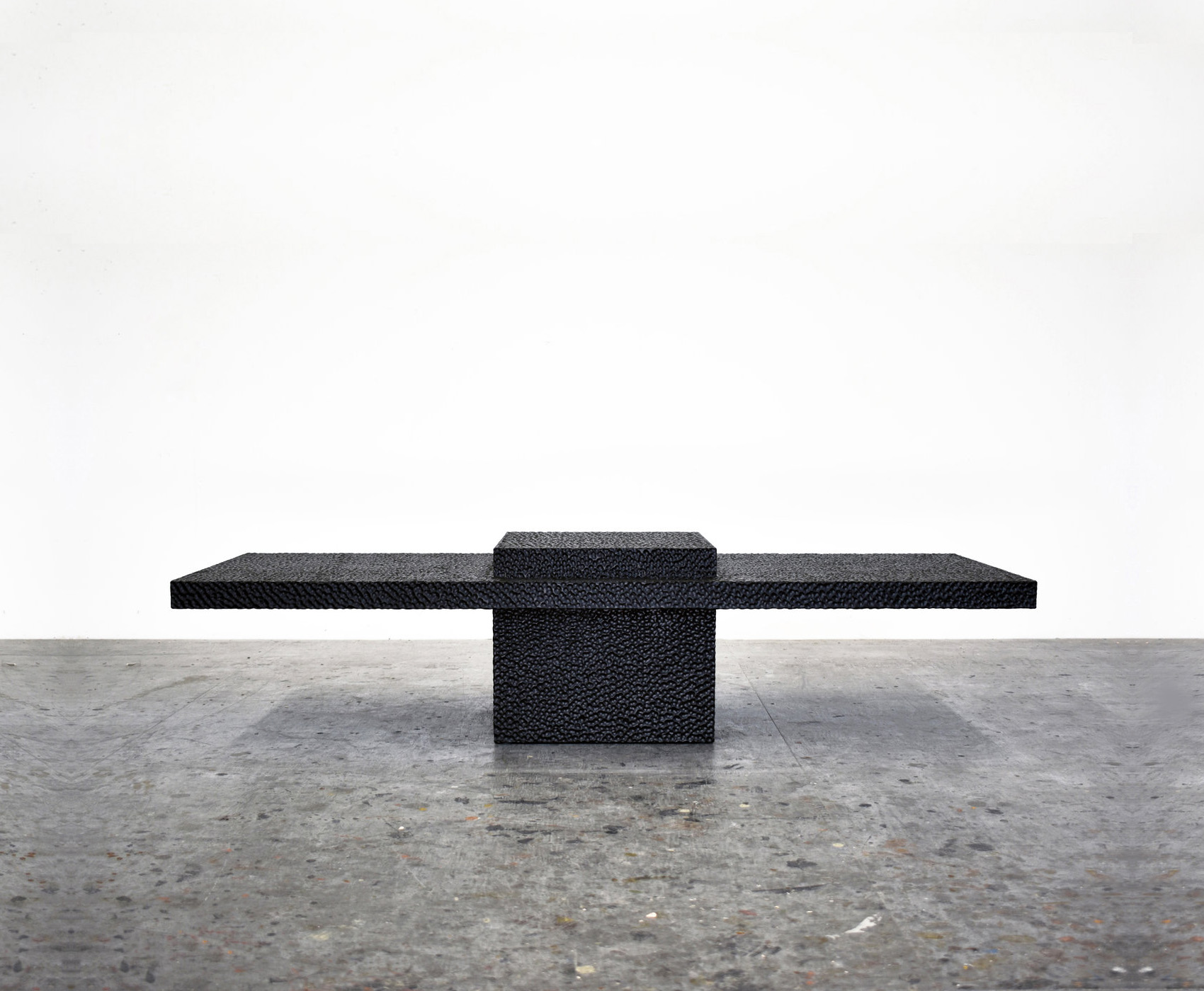 T1 Table in carved, blackened maple by John Eric Byers for RUNE, New York.