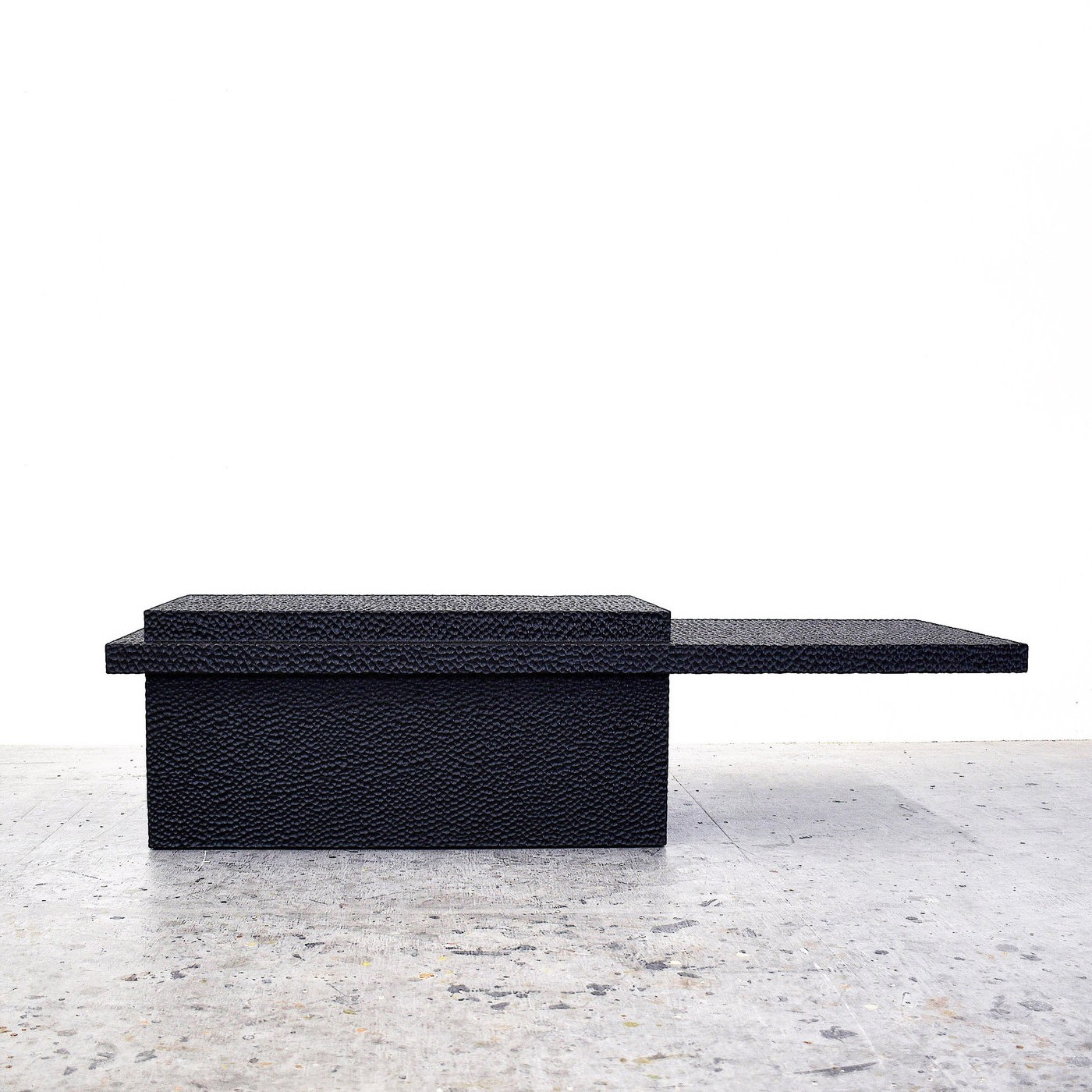 T2 Table in carved, blackened maple by John Eric Byers for RUNE, New York.