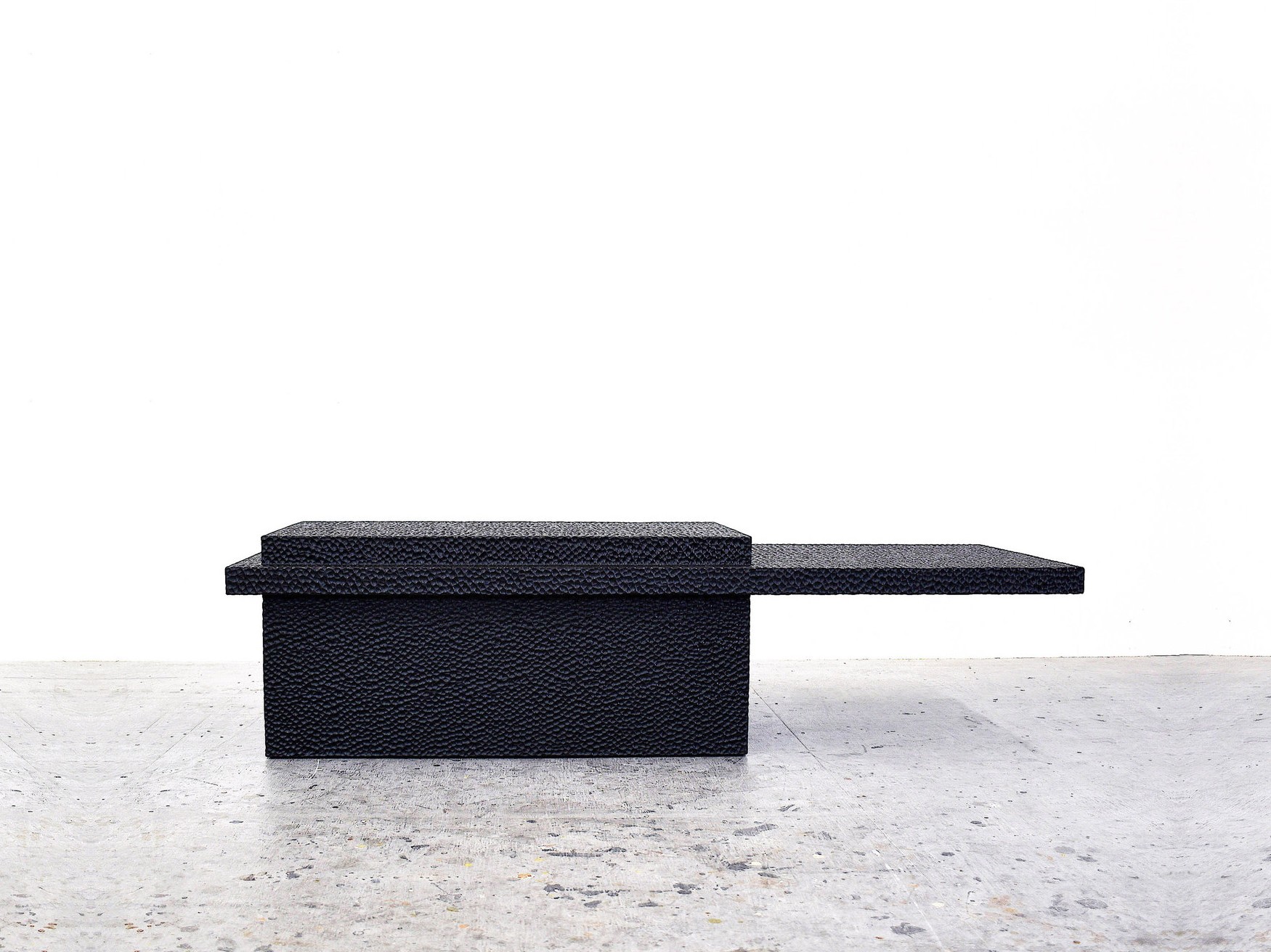 T2 Table in carved, blackened maple by John Eric Byers for RUNE, New York.