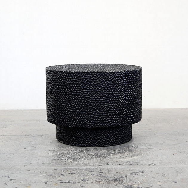 Drum Stool in carved, blackened maple by John Eric Byers for RUNE, New York.
