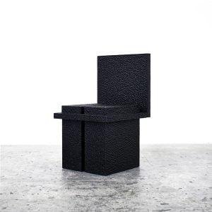 C2 Chair in carved, blackened maple by John Eric Byers for RUNE, New York.