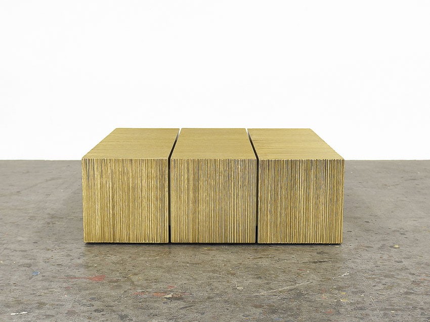 OT2 Coffee Table in gold metallic lacquered maple by John Eric Byers for RUNE, New York.