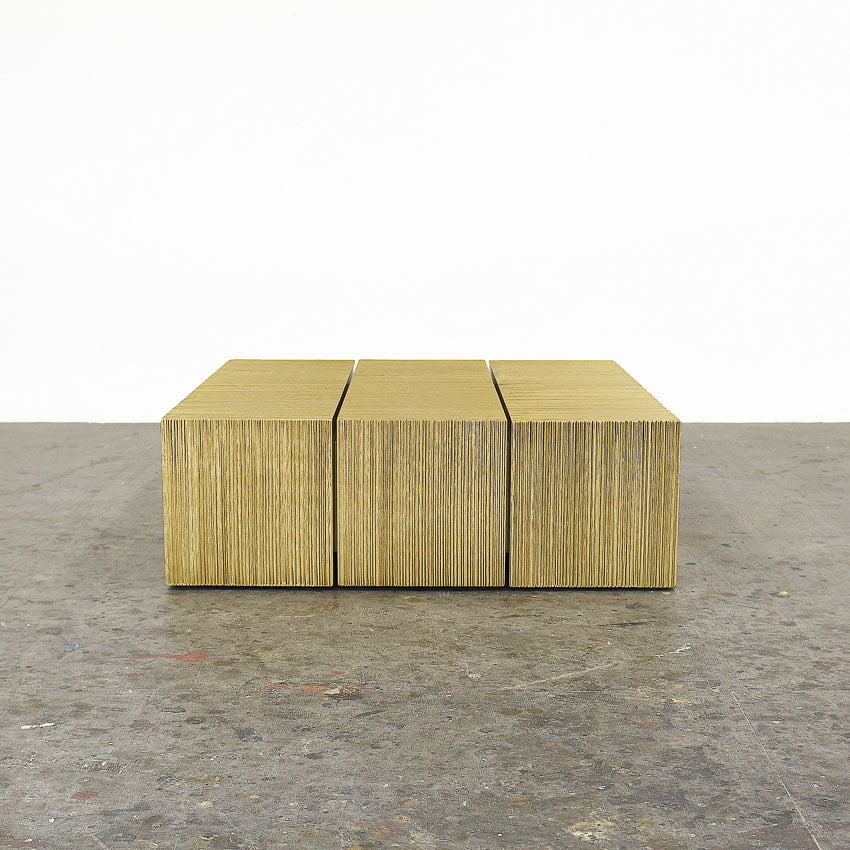 OT2 Coffee Table in gold metallic lacquered maple by John Eric Byers for RUNE, New York.