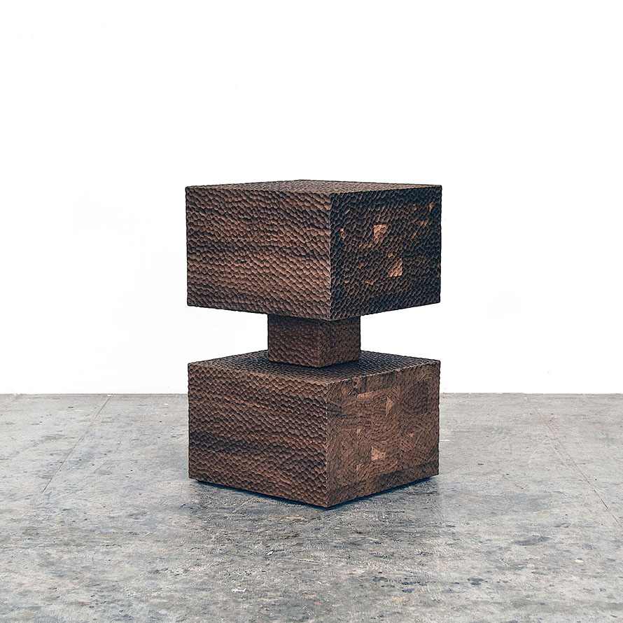 BWP1 Table in carved American walnut by John Eric Byers for RUNE, New York.