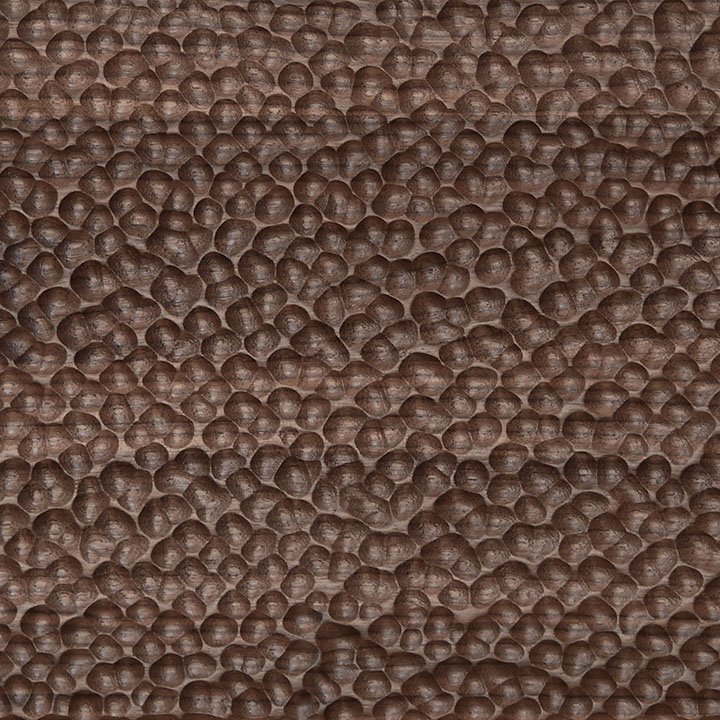 Detail of carved walnut finish by John Eric Byers for RUNE, New York.