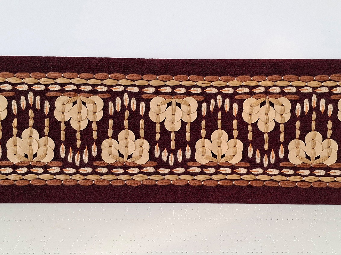 Luxurious hand-embroidered fabric by P+L Studio, crafted in France for furniture, wallcoverings & interior design projects, available through RUNE in New York.